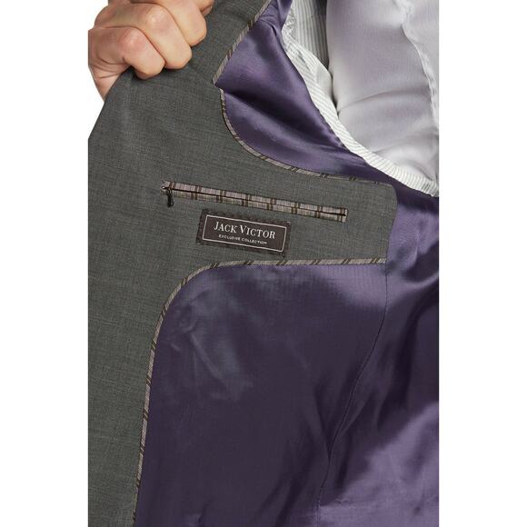 Jack Victor New York Grey 2 Button Classic Fit Sport Coat Blazer 42 XL $699 NWT - Picture 4 of 6